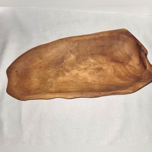 Hand carved wooden tray